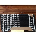 Western Rawhide coussin en laine avec système à deux panneaux 32 x 32 Noir, gris & Blanc