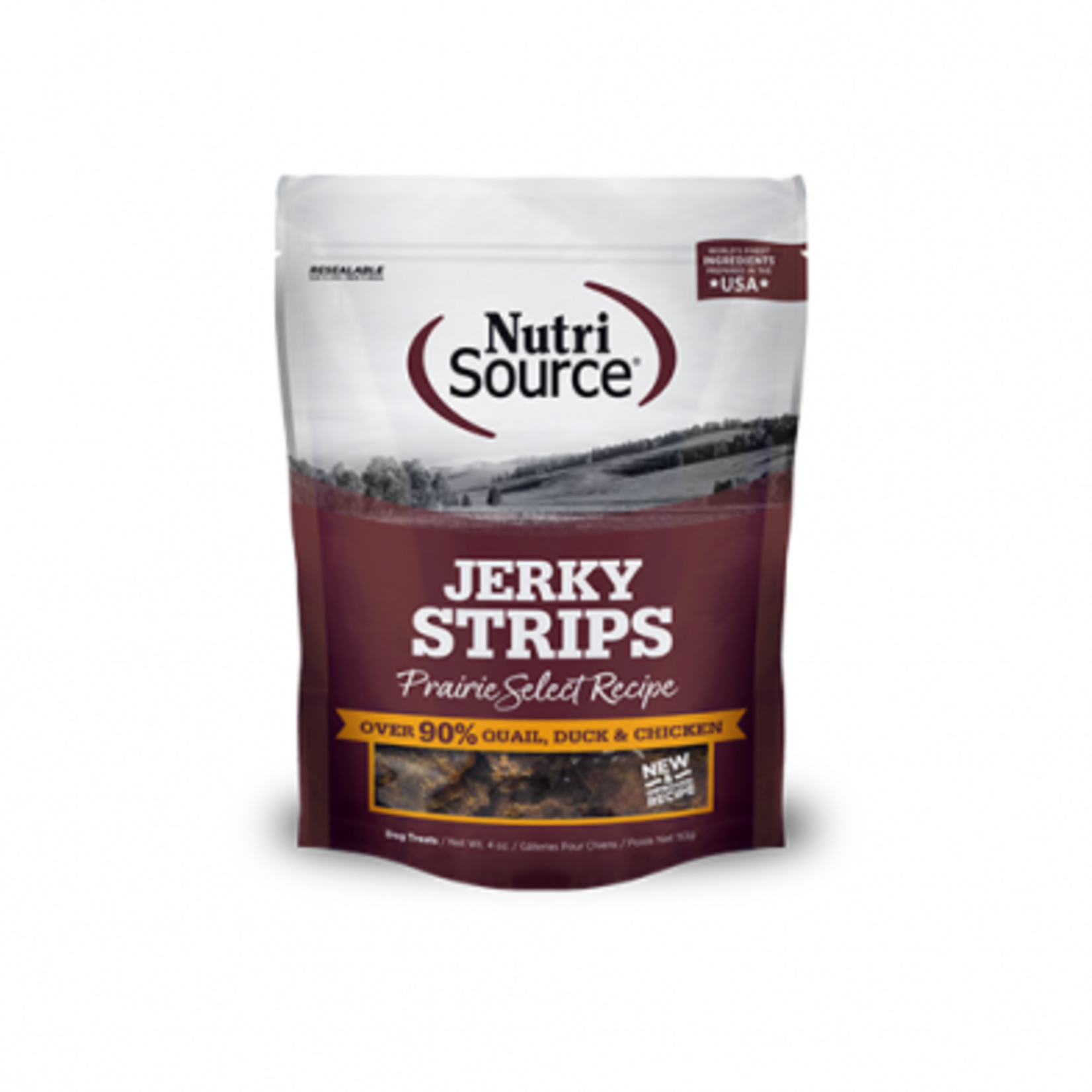 Nutrisource Jerky Prairie recette Caille, Canard & Poulet