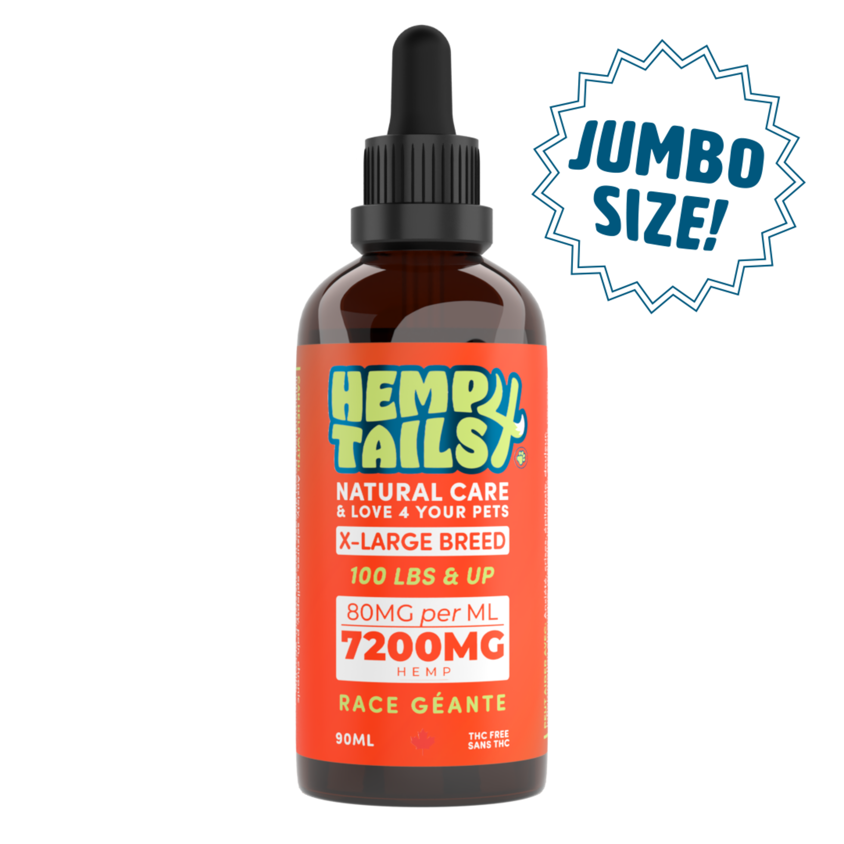 Hemp4Tails Hemp4Tails Huile de chanvre très grande race 90 ml