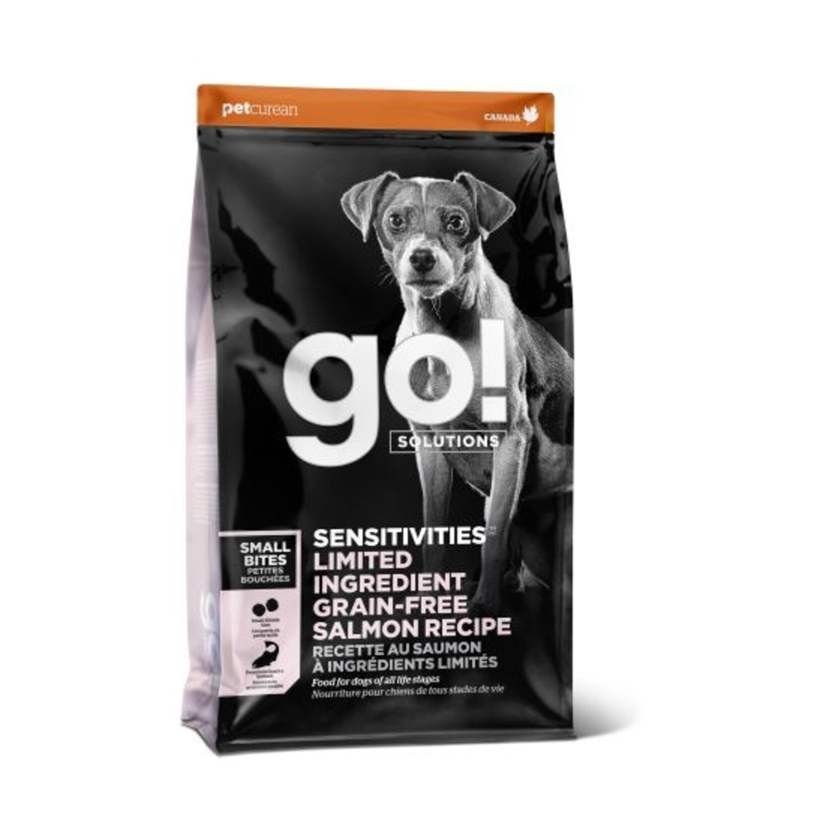 Petcurean Go Go Sensitivities Saumon Petites Bouchées pour chien 22 lbs