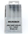 Vallejo Vallejo Drill Bits Microbox 0.3-1.6mm (20) Vallejo Vallejo Drill Bits Microbox 0.3-1.6mm (20)