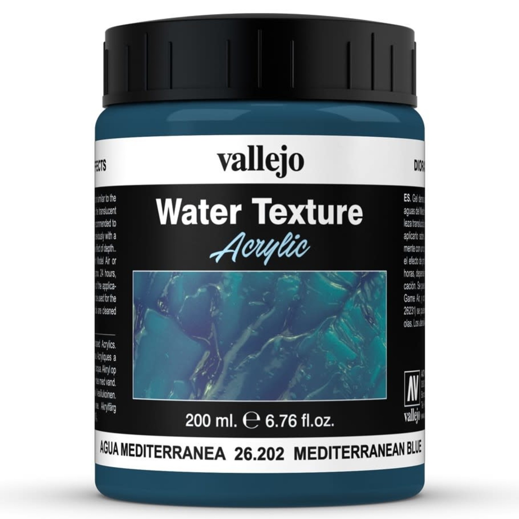 Vallejo Vallejo Water: Mediterranean Blue 200ml (Paste)