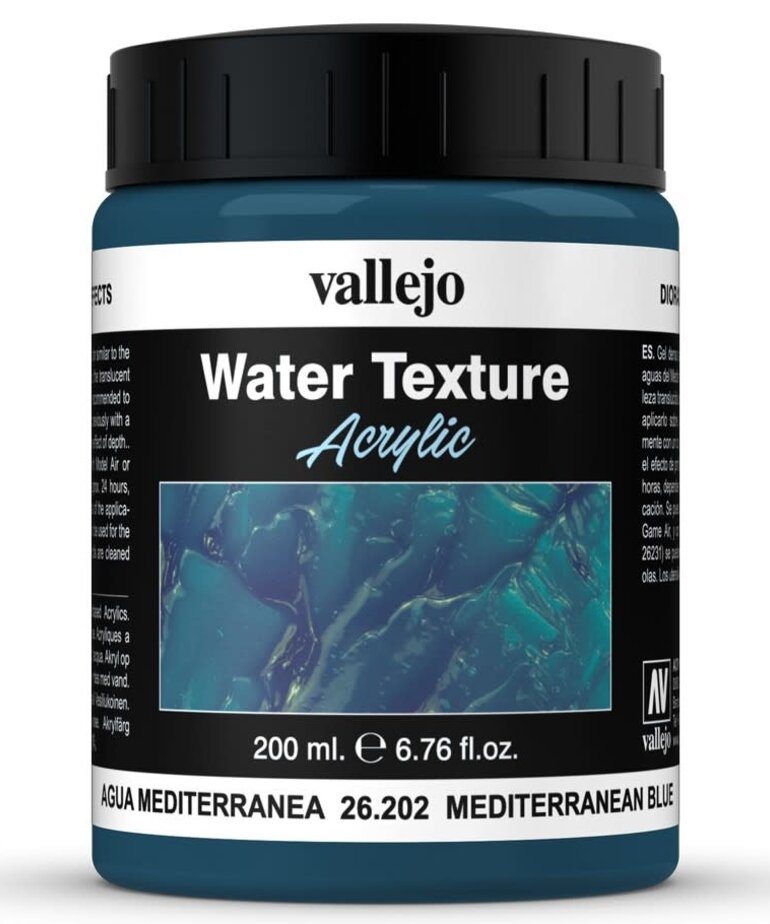 Vallejo Vallejo Water: Mediterranean Blue 200ml (Paste)