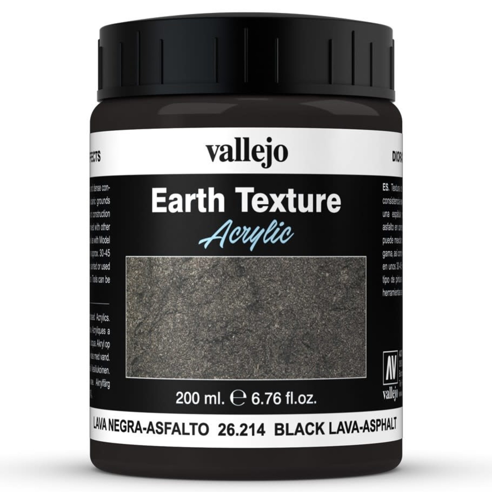 Vallejo Vallejo Earth: Black Lava - Asphalt 200ml (Paste)