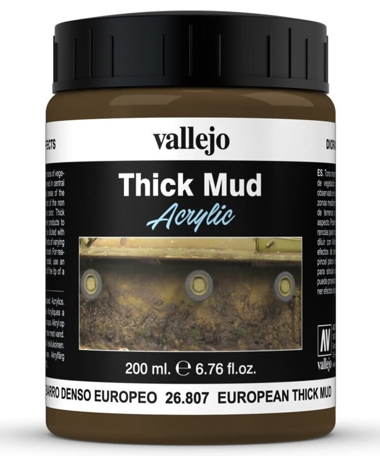 Vallejo Vallejo Mud: European Thick Mud 200ml (Paste)