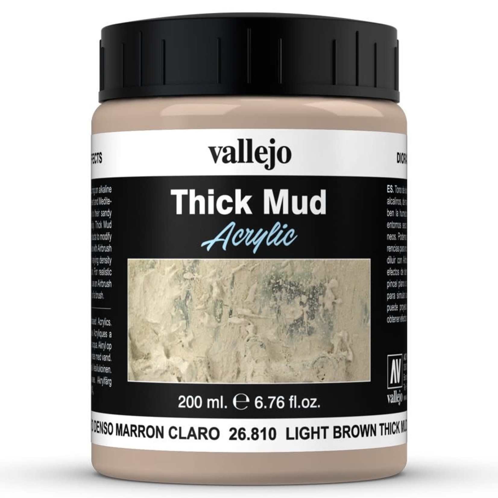 Vallejo Vallejo Mud: Light Brown Thick Mud 200ml (Paste)