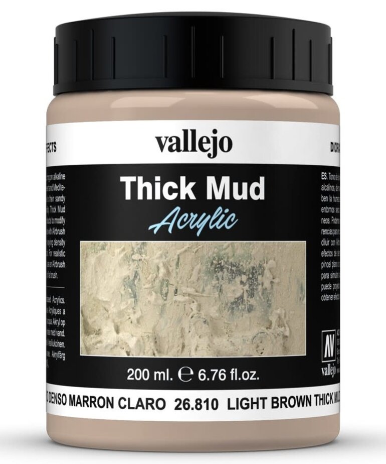 Vallejo Vallejo Mud: Light Brown Thick Mud 200ml (Paste)