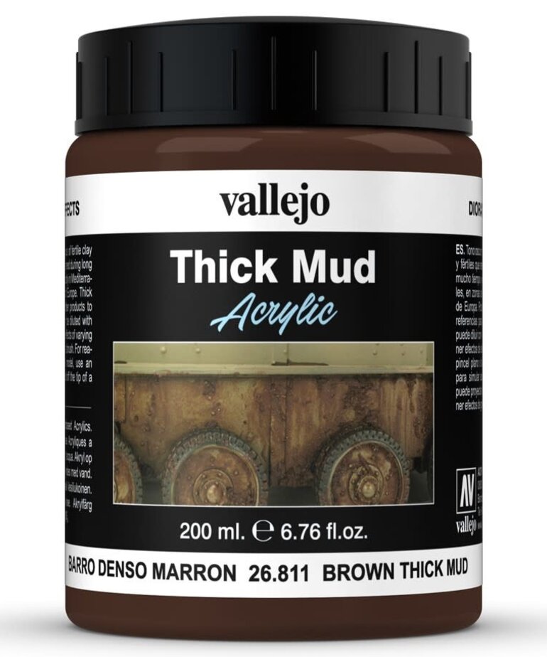 Vallejo Vallejo Mud: Brown Thick Mud 200ml (Paste)