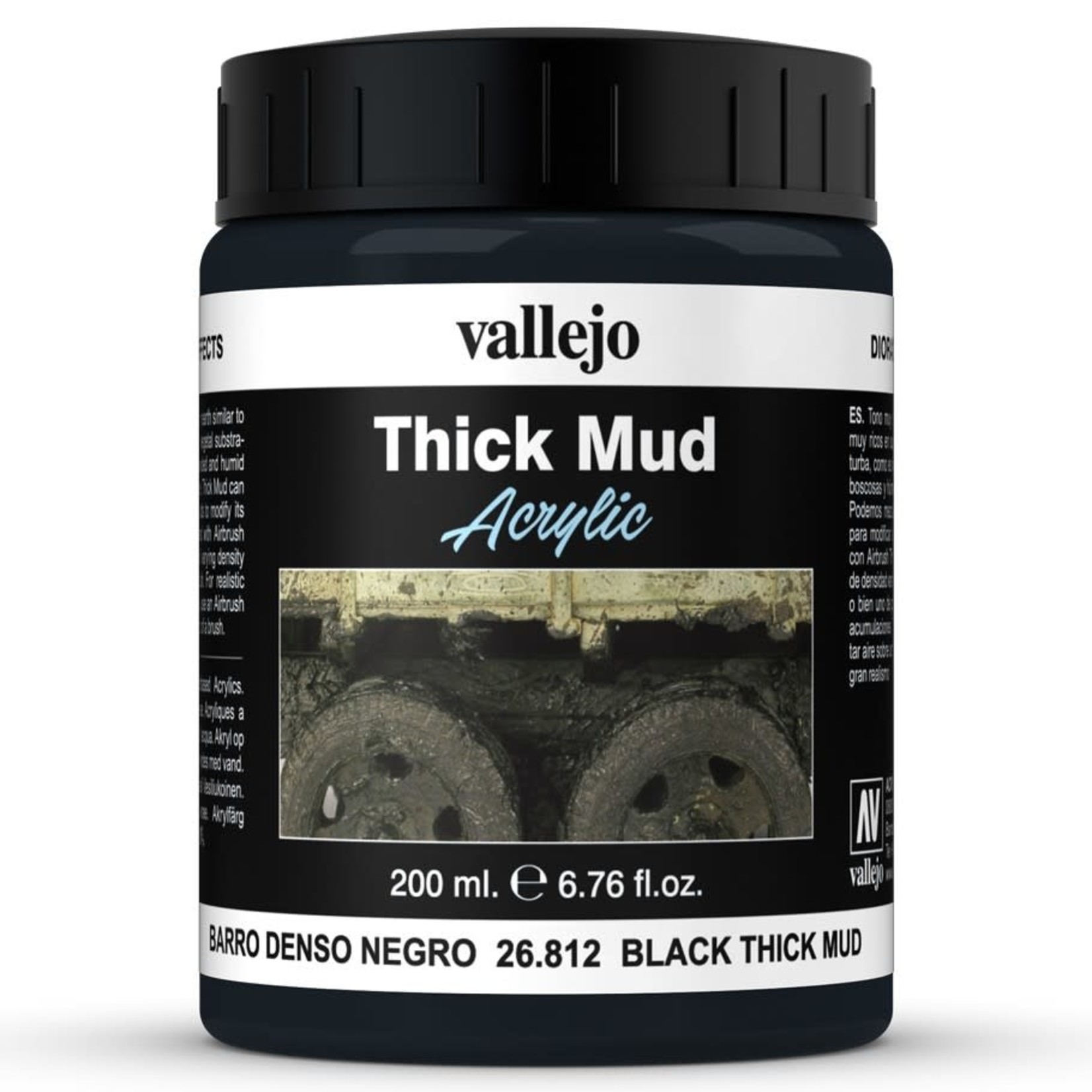 Vallejo Vallejo Mud: Black Thick Mud 200ml (Paste)