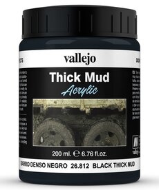 Vallejo Vallejo Mud: Black Thick Mud 200ml (Paste) Vallejo Vallejo Mud: Black Thick Mud 200ml (Paste)