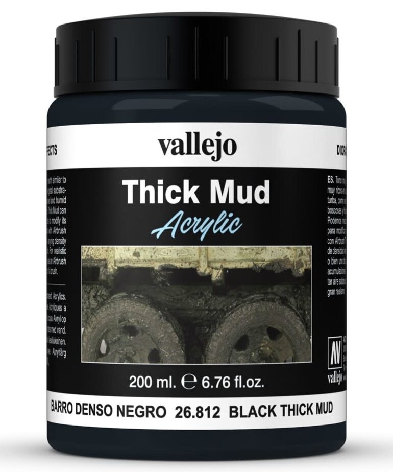 Vallejo Vallejo Mud: Black Thick Mud 200ml (Paste)