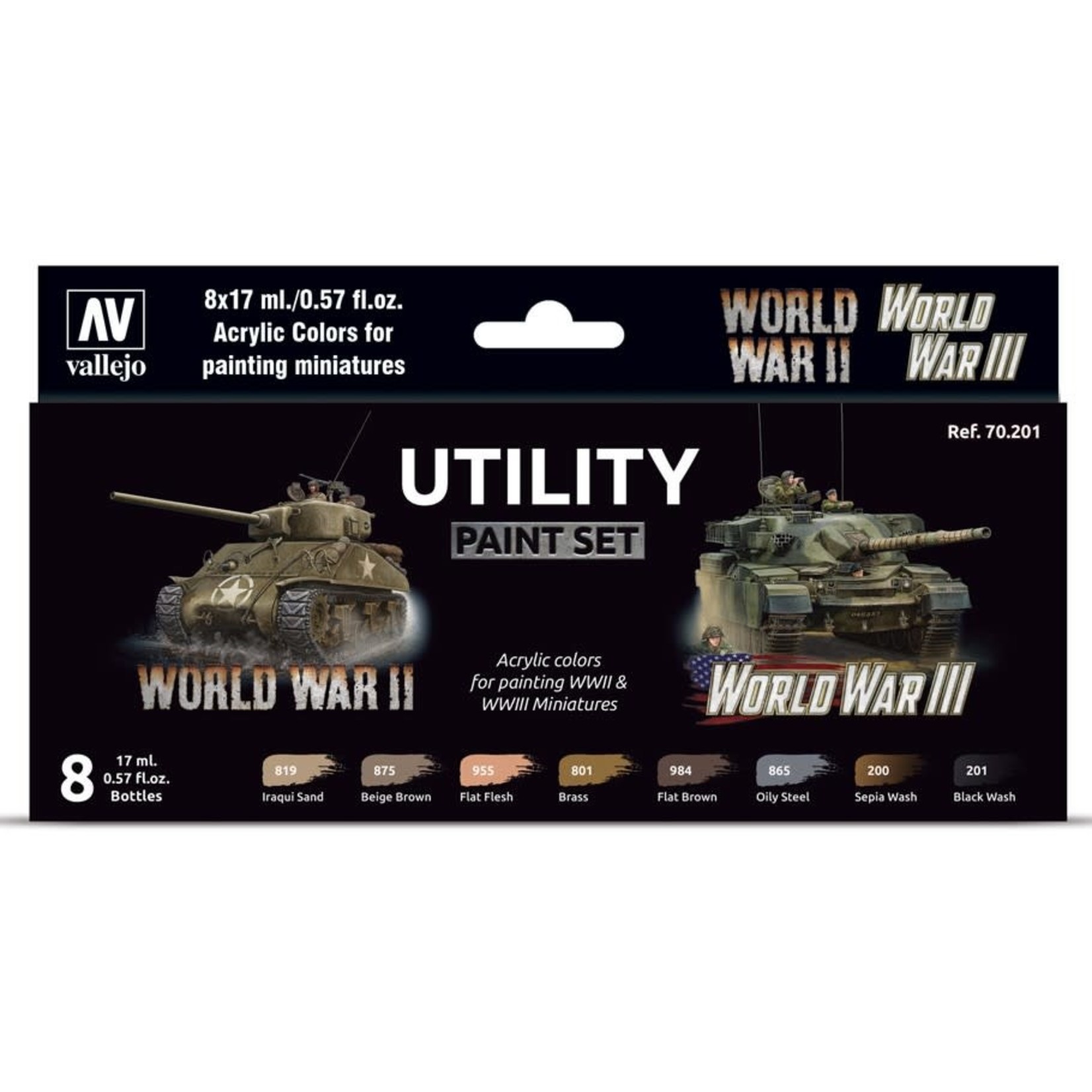 Vallejo Vallejo Model Color WWII WWIII Utility Paint Set (8) Set