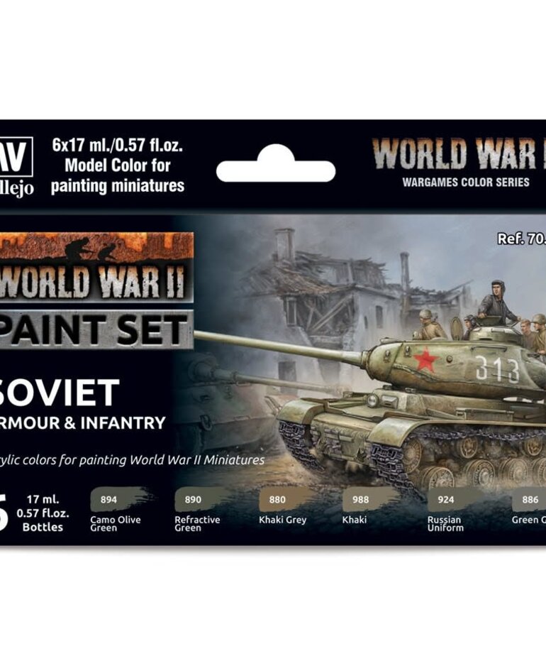 Vallejo Vallejo Model Color WWII Soviet Armor & Infantry (6) Set
