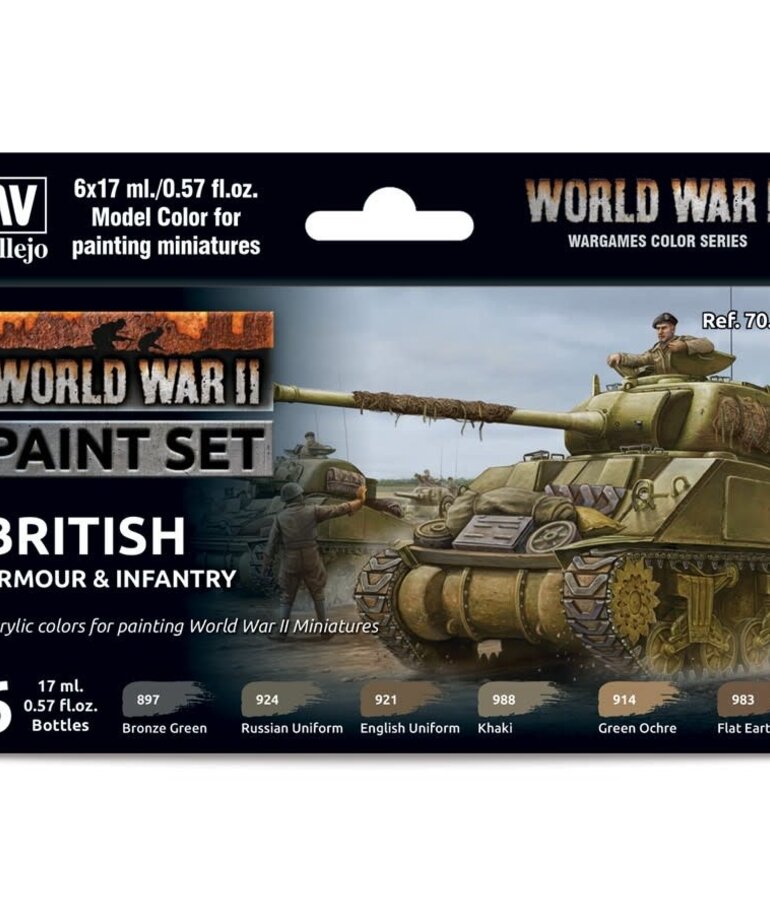 Vallejo Vallejo Model Color WWII British Armor & Infantry (6) Set