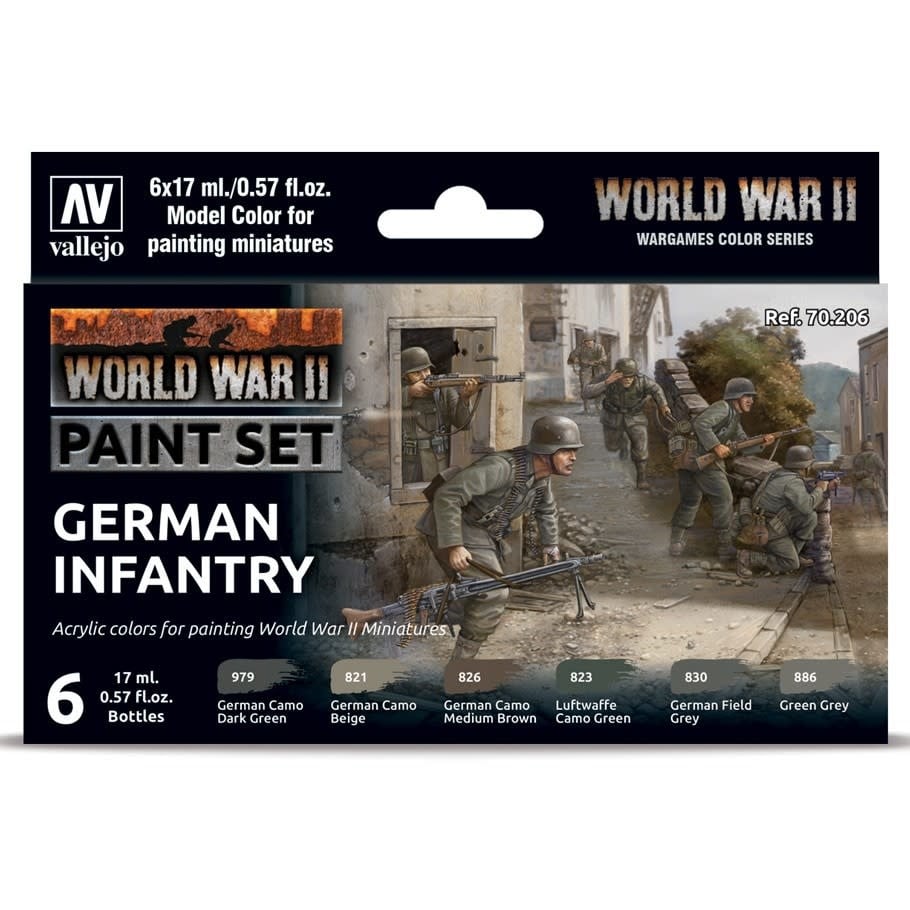  WWII German Model Color Paint Set by Vallejo