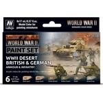 Vallejo Vallejo Model Color WWII Desert British & German (6) Set