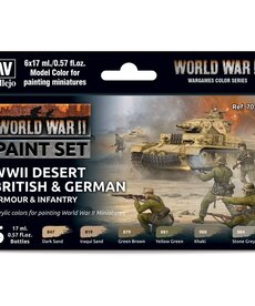 Vallejo Vallejo Model Color WWII Desert British & German (6) Set