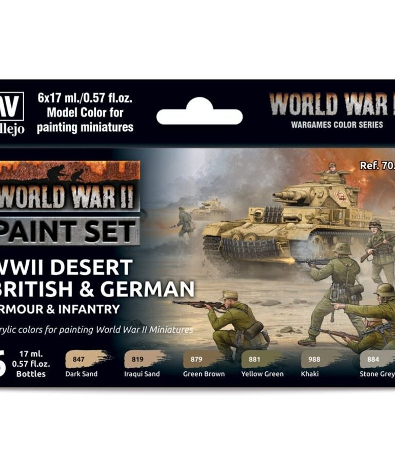 Vallejo Vallejo Model Color WWII Desert British & German (6) Set