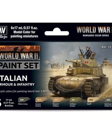Vallejo Vallejo Model Color WWII Italian Armor & Infantry (6) Set