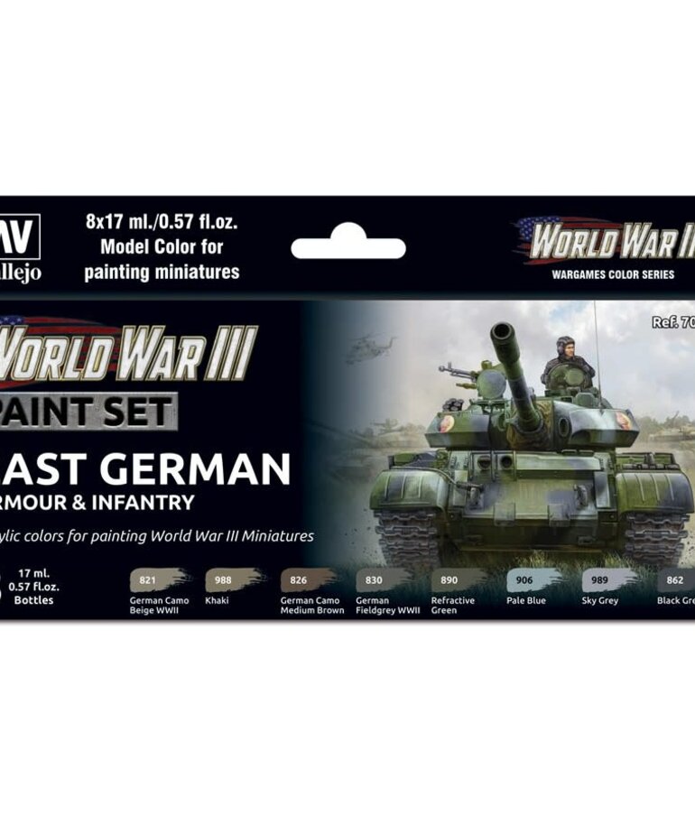 Vallejo Vallejo Model Color WWIII East German Armor & Infantry (8) Set
