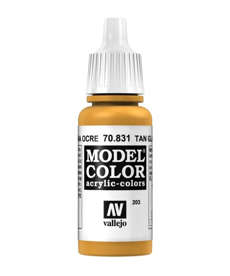 Vallejo DISCONTINUED: Vallejo Model Color 70.831 Tan Glaze 17ml :DISCONTINUED