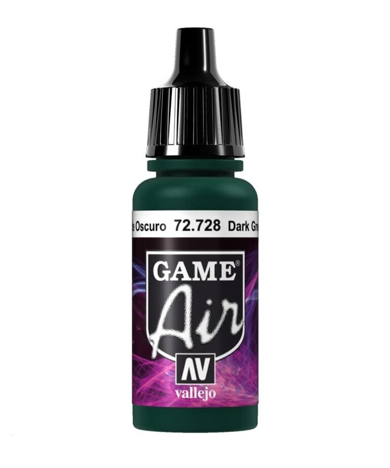 Vallejo Discontinued: Vallejo Game Air 72.728 Dark Green 17ml
