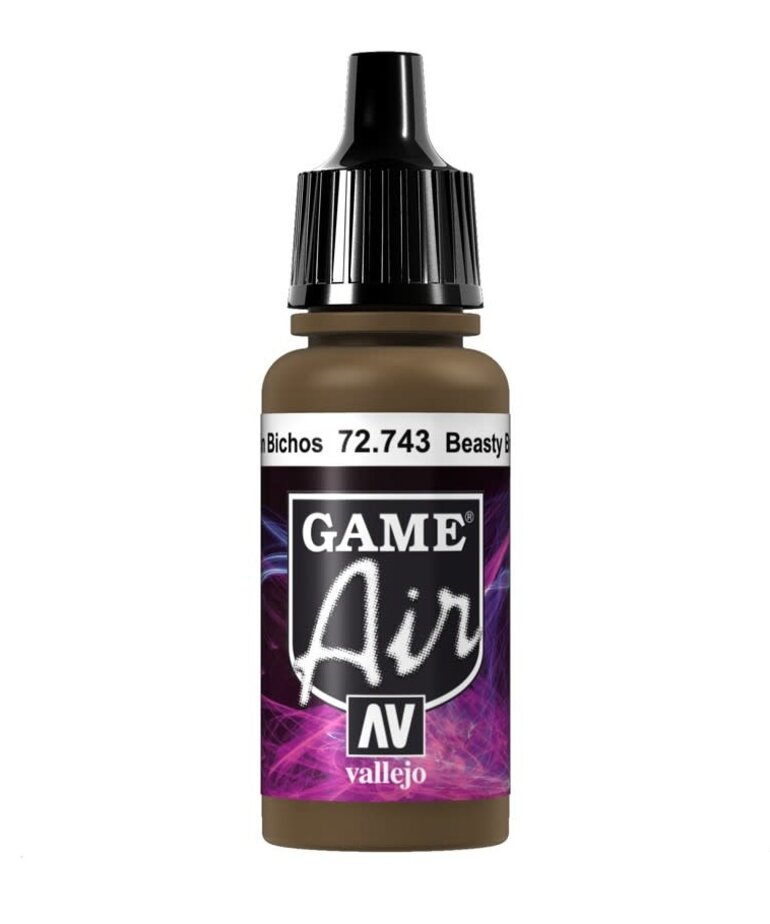 Vallejo Discontinued: Vallejo Game Air 72.743 Beasty Brown 17ml