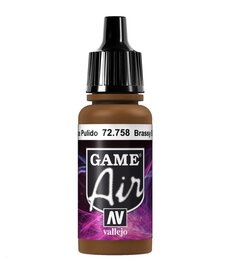 Vallejo Discontinued: Vallejo Game Air Metallic 72.758 Brassy Brass 17ml