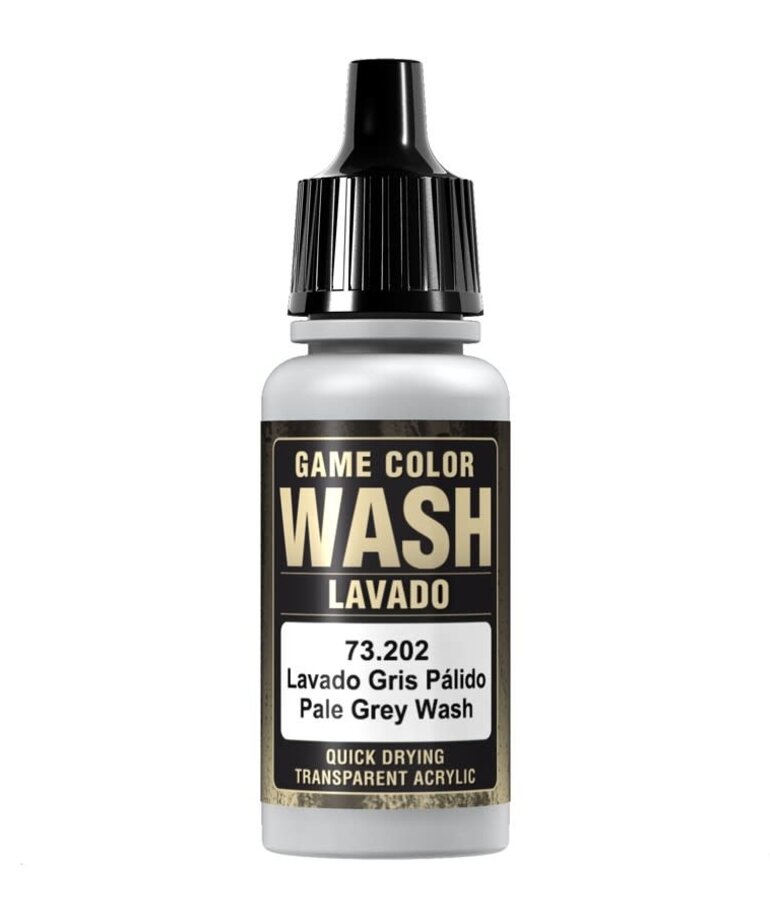 Vallejo Discontinued: Vallejo Game Color Wash 73.202 Pale Grey 17ml