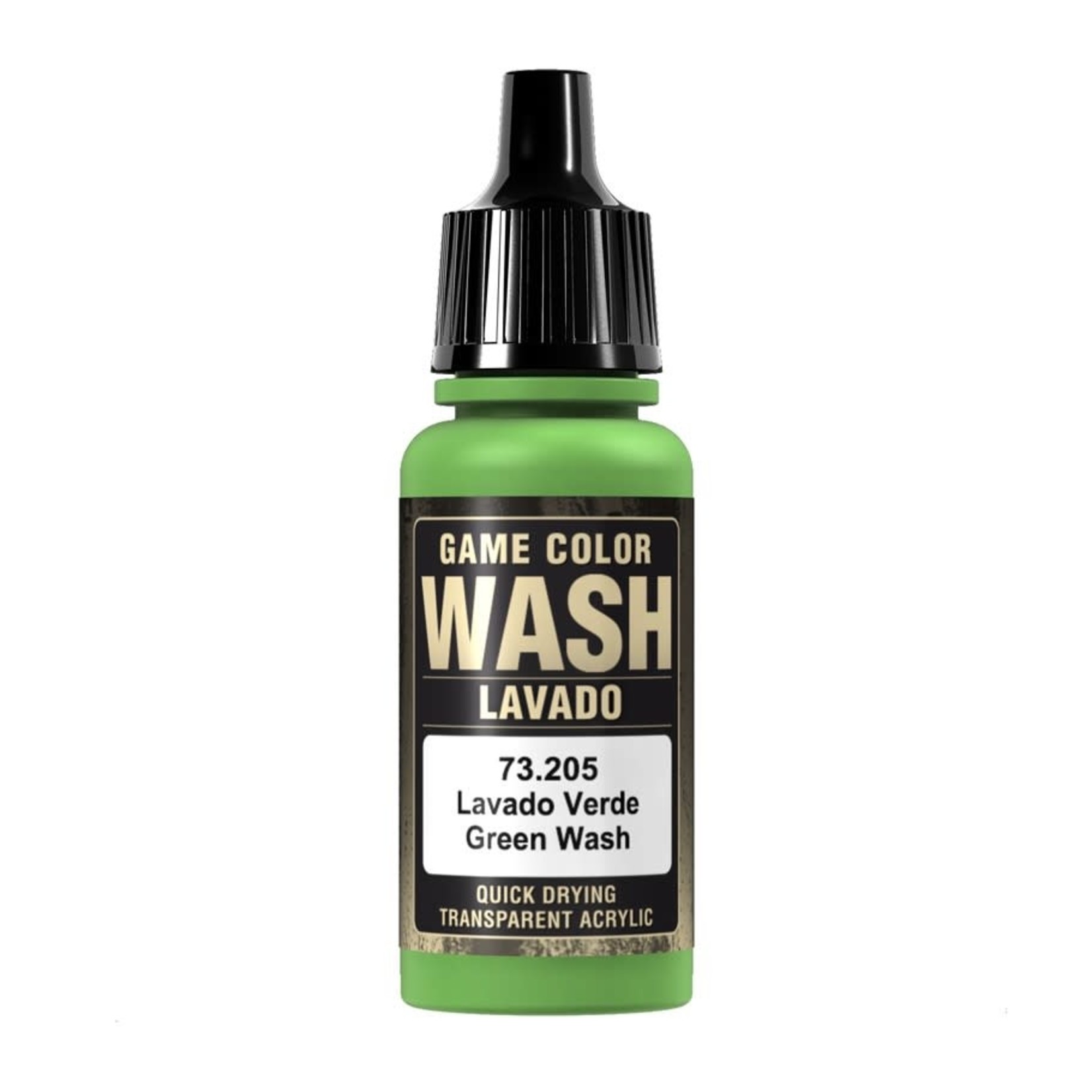 Vallejo DISCONTINUED: Vallejo Game Color Wash 73.205 Green 17ml