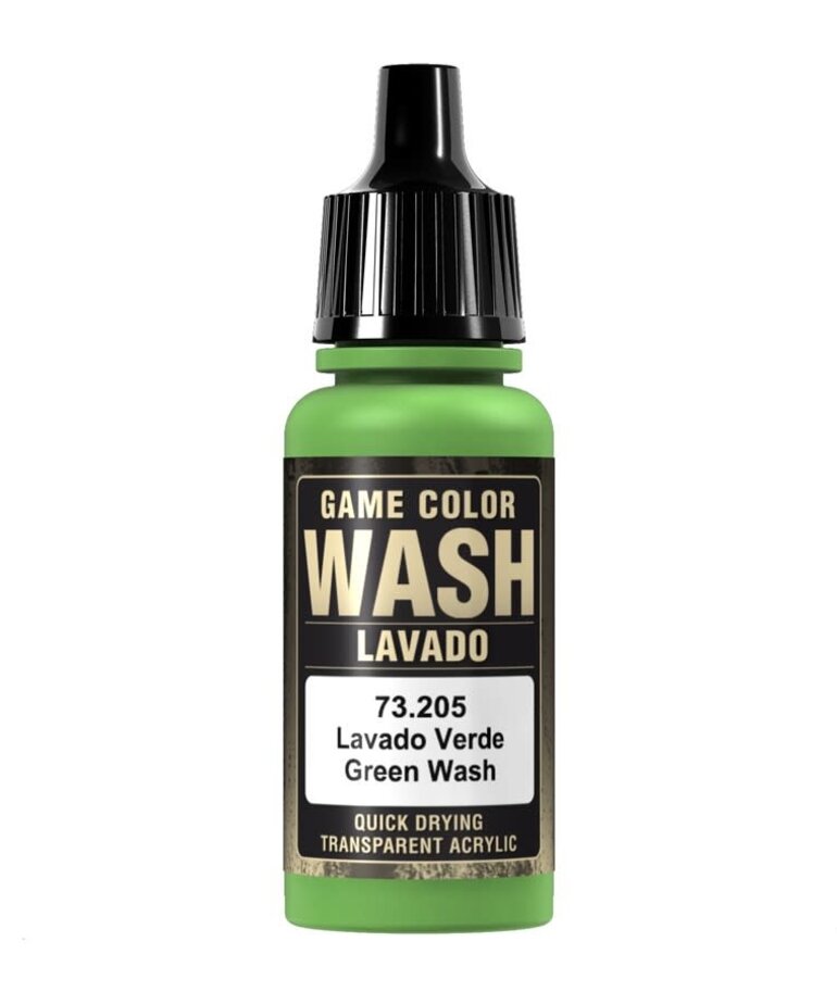 Vallejo DISCONTINUED: Vallejo Game Color Wash 73.205 Green 17ml