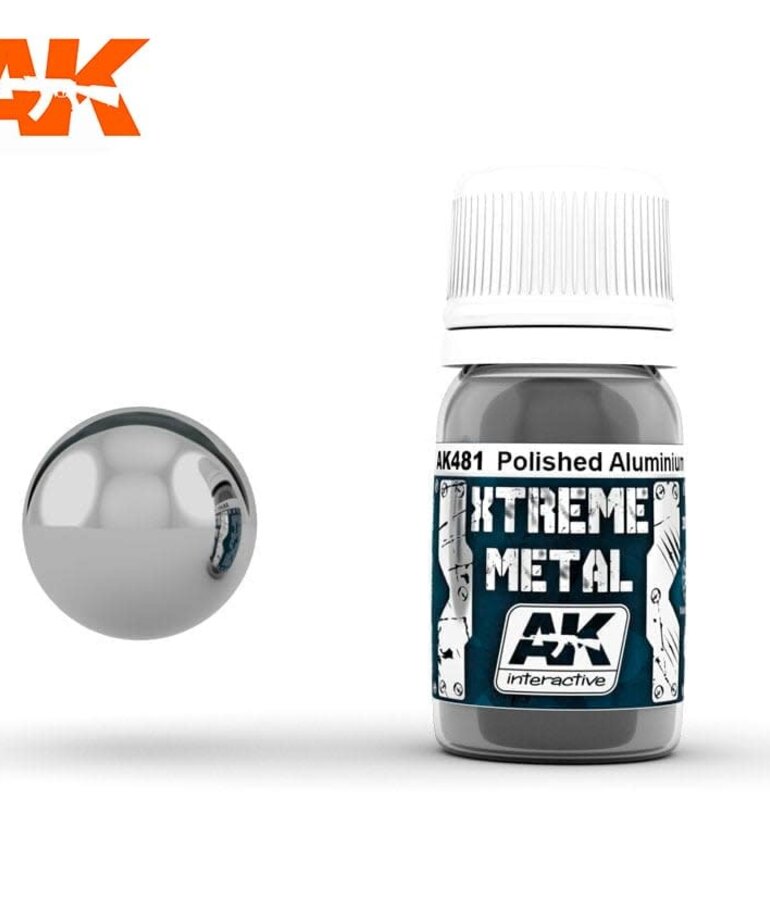 AK Interactive AK481 Xtreme Metal Polished Aluminium 30ml