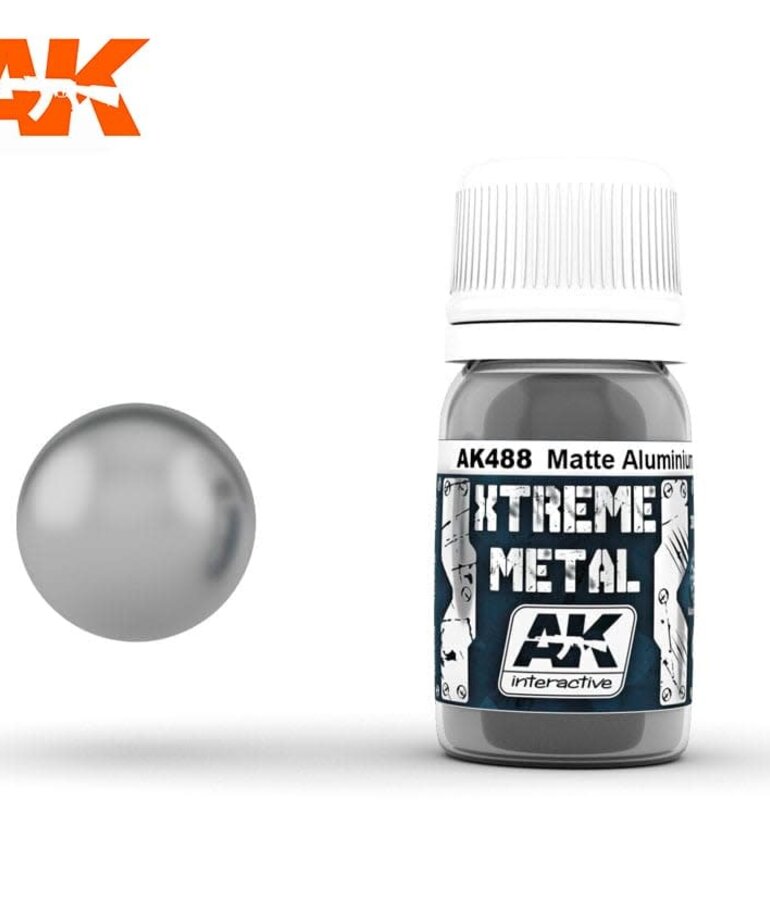 AK Interactive AK488 Xtreme Metal Matte Aluminium 30ml