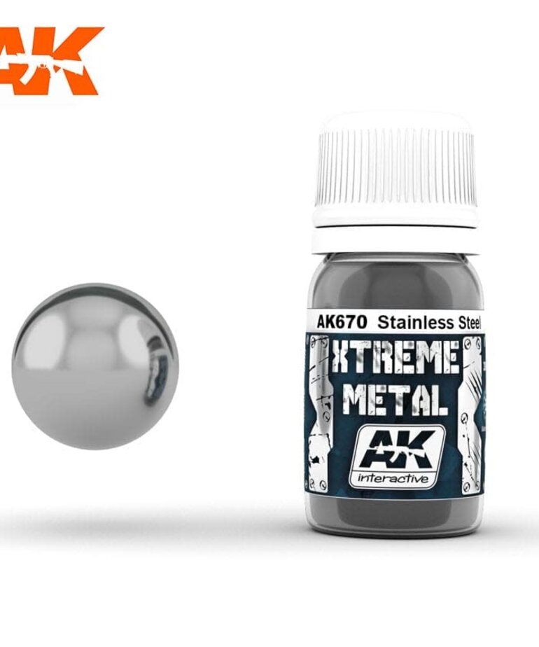 AK Interactive AK670 Xtreme Metal Stainless Steel 30ml