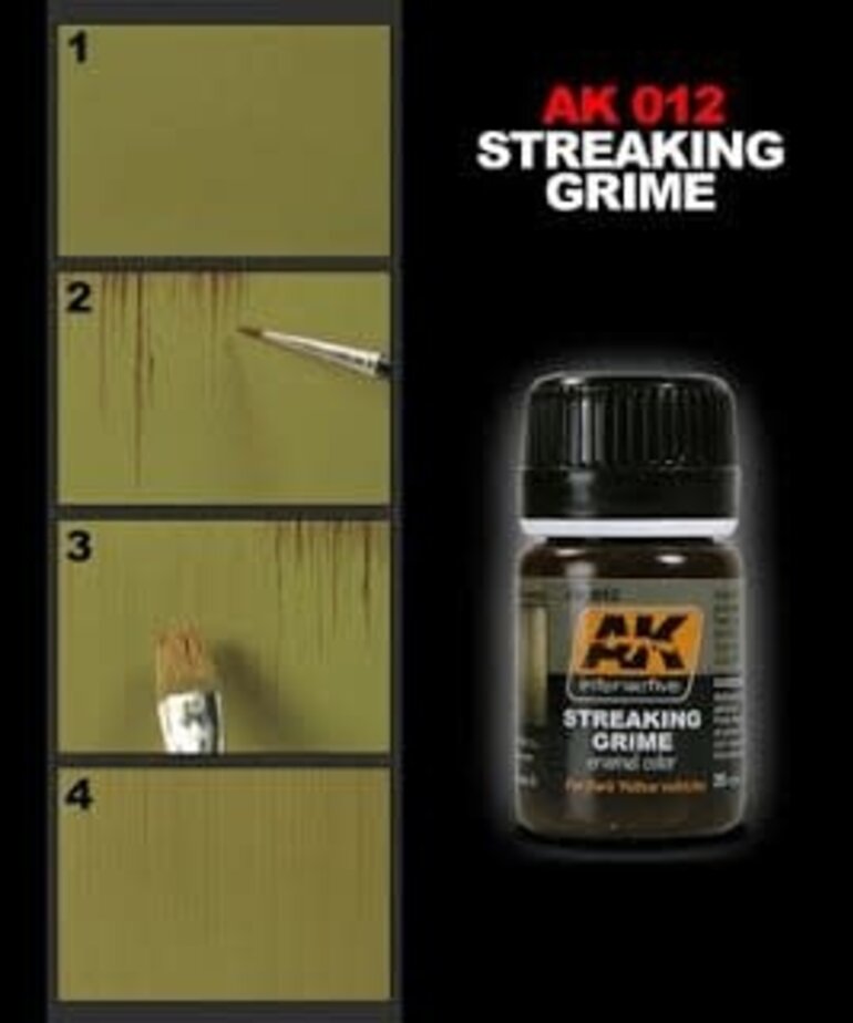 AK Interactive AK012 Weathering Effects Streaking Grime 35ml