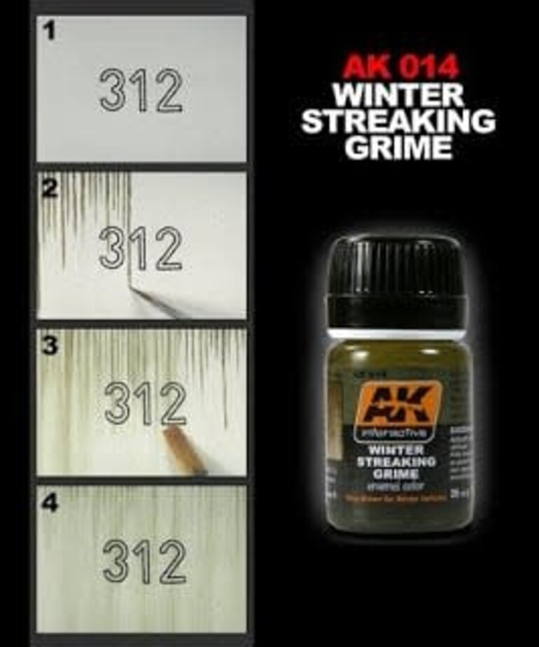 AK Interactive AK014 Weathering Effects Winter Streaking Grime 35ml