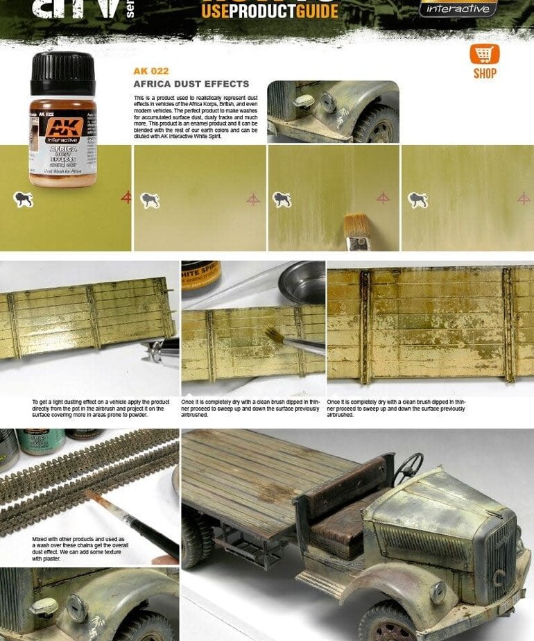 AK Interactive AK022 Weathering Effects Africa Dust Effects 35ml