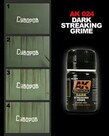 AK Interactive AK024 Weathering Effects Dark Streaking Grime 35ml