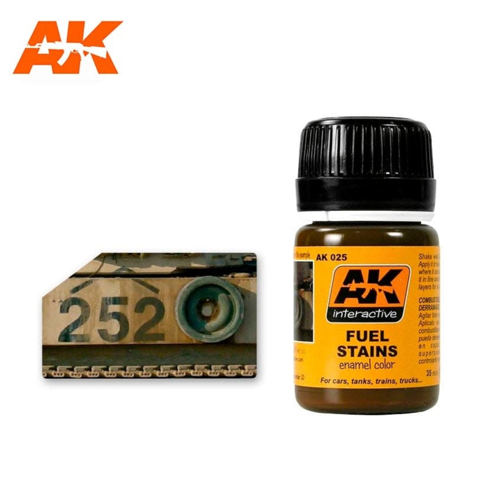 AK Interactive AK025 Weathering Effects Fuel Stains 35ml