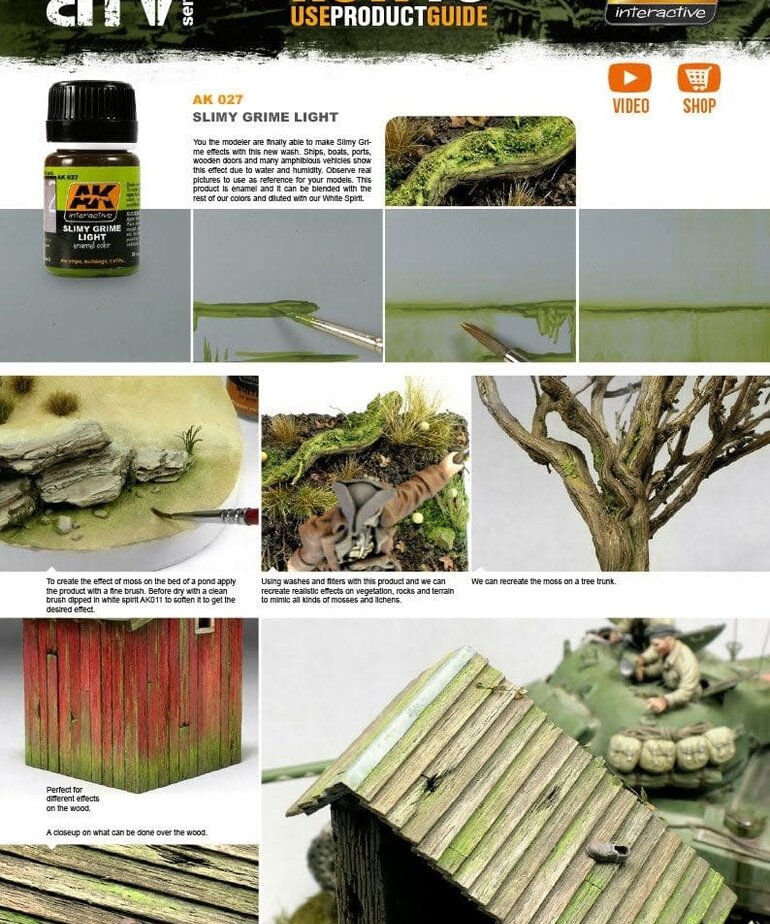 AK Interactive AK027 Weathering Effects  Slimy Grime Light 35ml