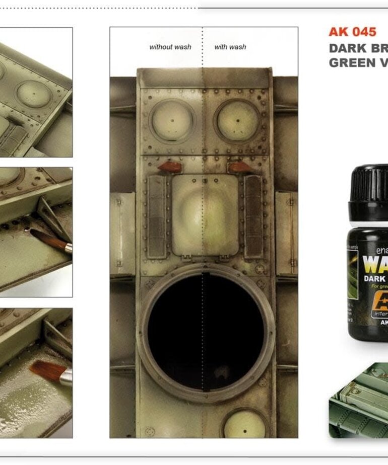 AK Interactive AK045 Weathering Effects Wash Dark Brown 35ml