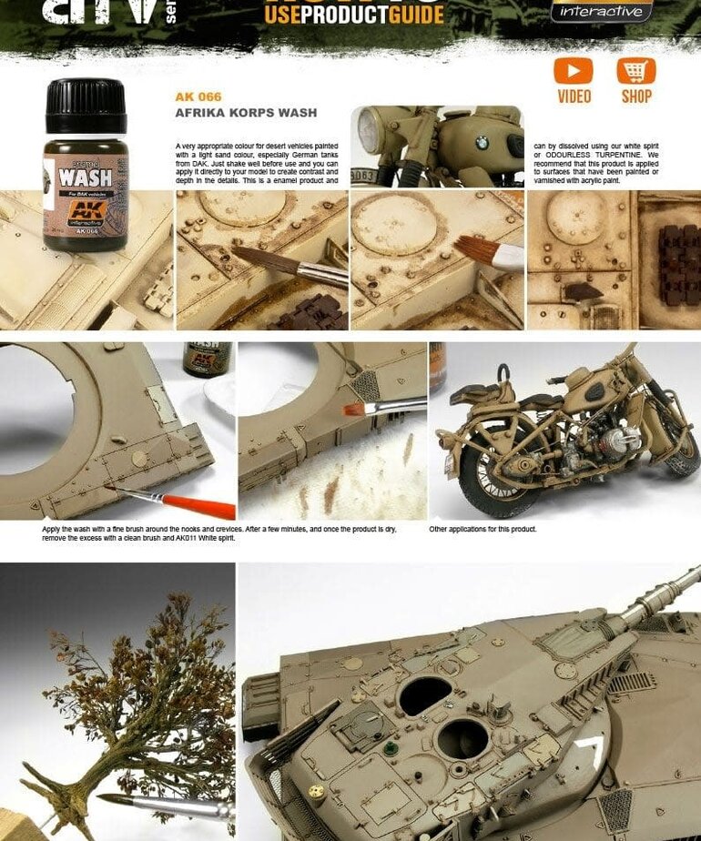 AK Interactive AK066 Weathering Effects  Wash for DAK Vehicles 35ml