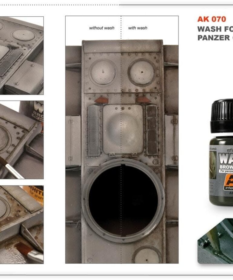 AK Interactive AK070 Weathering Effects  Wash for Panzer Grey Vehicles 35ml