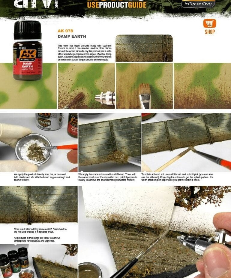 AK Interactive AK078 Weathering Effects Damp Earth 35ml