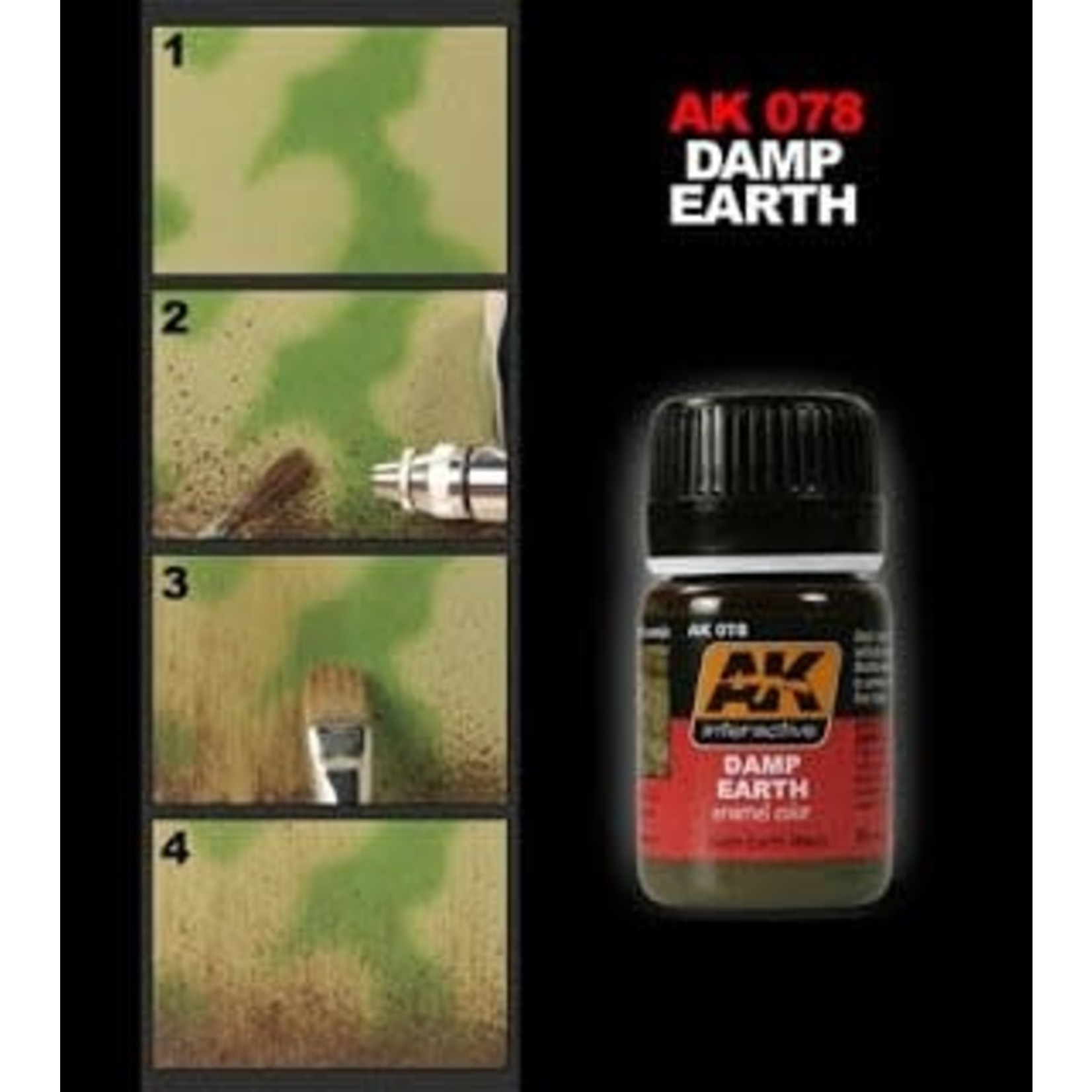 AK Interactive AK078 Weathering Effects Damp Earth 35ml