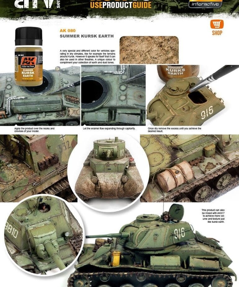 AK Interactive AK080 Weathering Effects Summer Kursk Earth 35ml