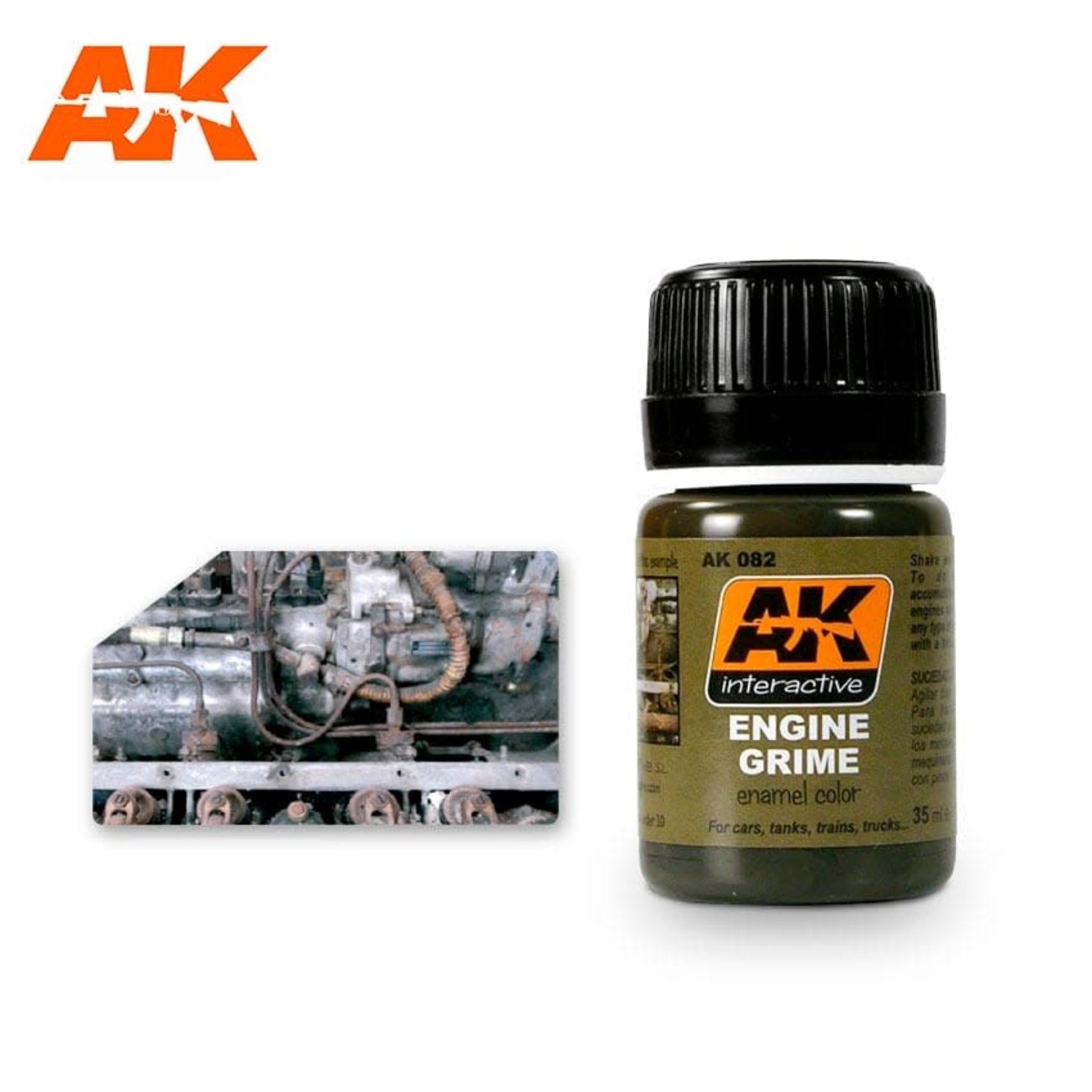 AK Interactive AK082 Weathering Effects Engine Grime 35ml