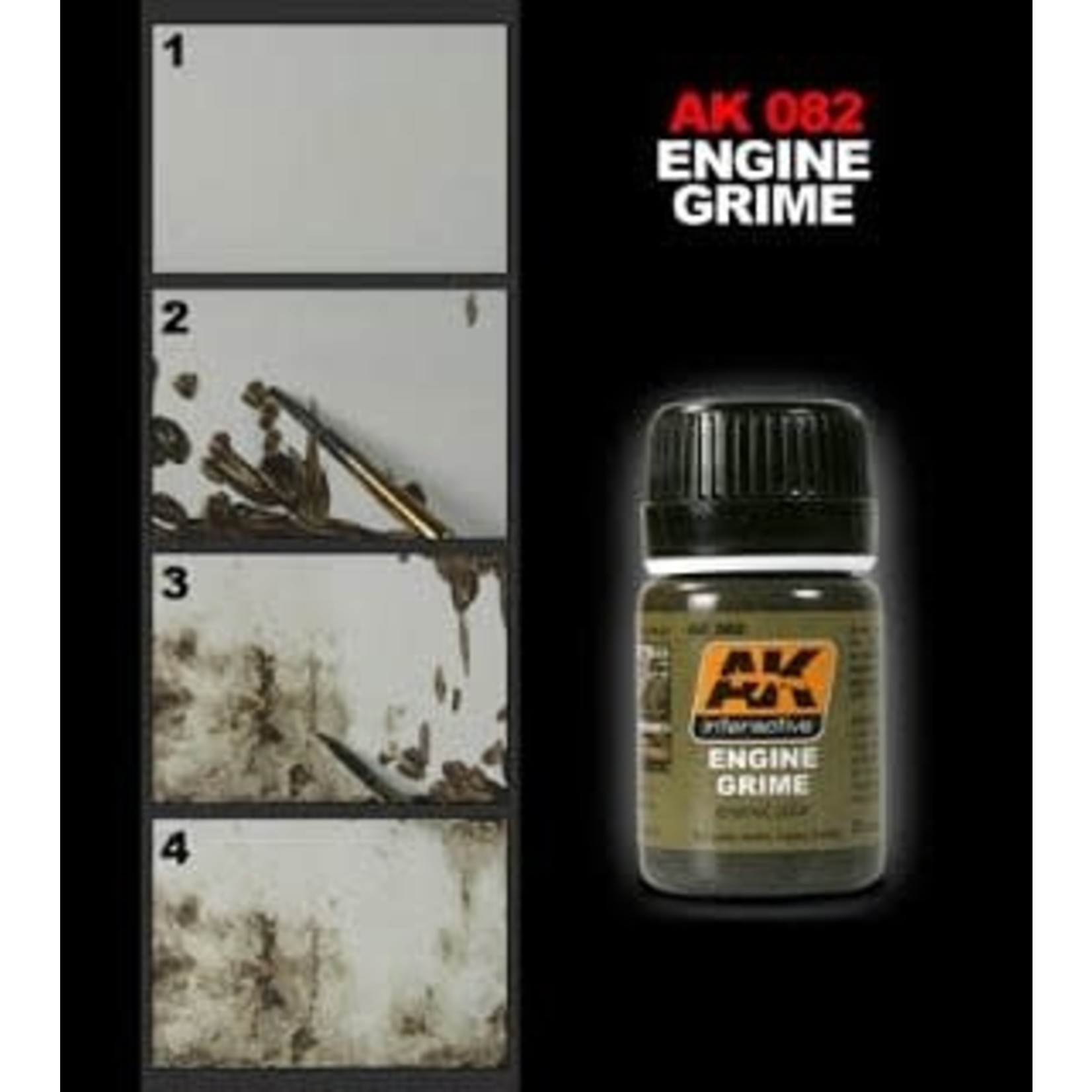 AK Interactive AK082 Weathering Effects Engine Grime 35ml