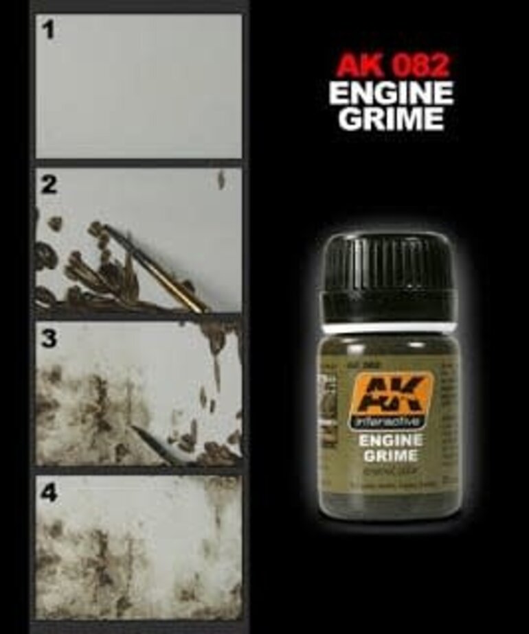 AK Interactive AK082 Weathering Effects Engine Grime 35ml