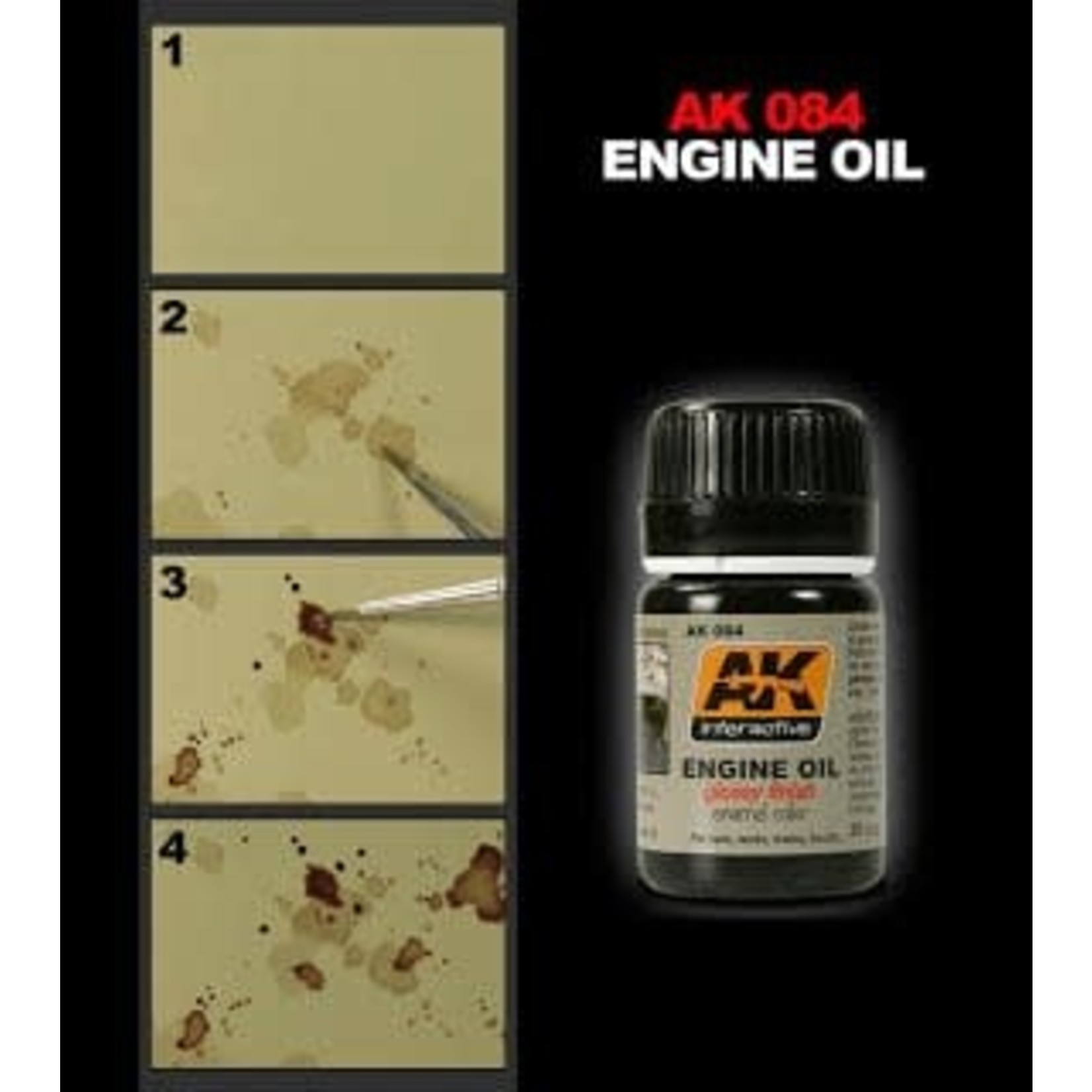 AK Interactive AK084 Weathering Effects Engine Oil Glossy Finish  35ml
